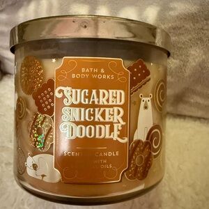 Bath & Body Works Sugared Snickerdoodle Candle - Brown and Gold
